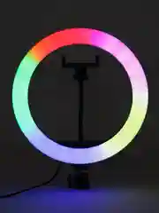 Кольцевая лампа цветная RGB, 26 см
