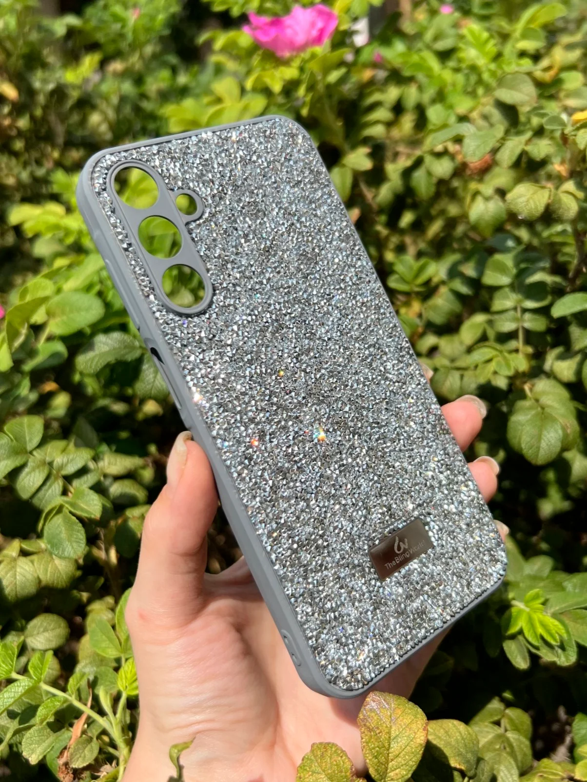 Серебряный силиконовый чехол the bling world для Samsung A15 4G / Самсунг А15 4G