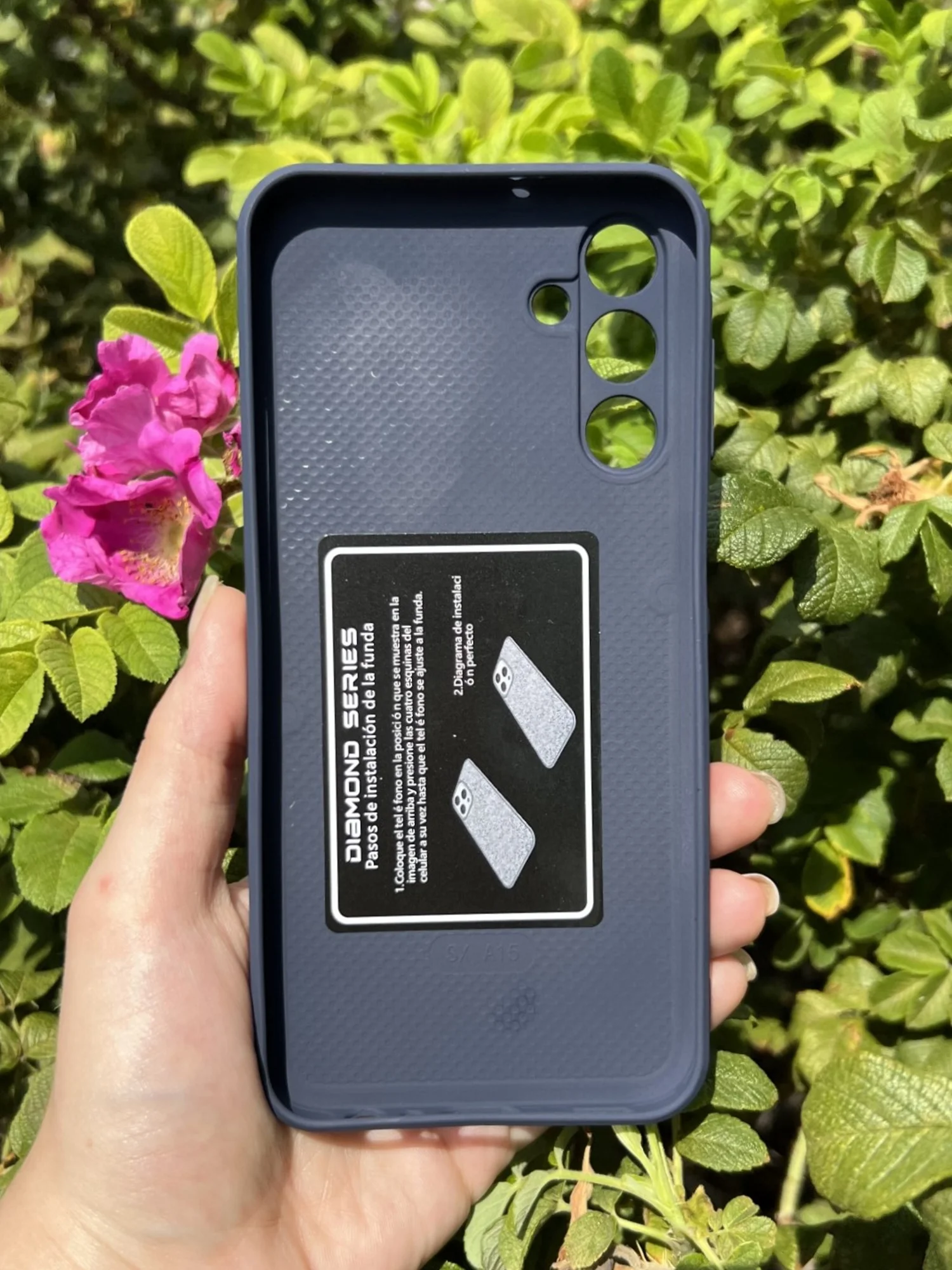 Темно-синий силиконовый чехол the bling world для Samsung A15 4G / Самсунг А15 4G