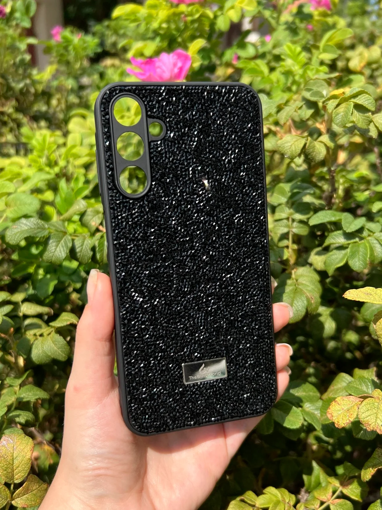 Черный силиконовый чехол the bling world для Samsung A15 4G / Самсунг А15 4G