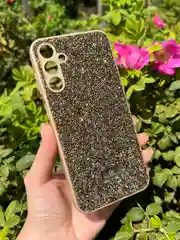 Золотой силиконовый чехол the bling world для Samsung A15 4G / Самсунг А15 4G