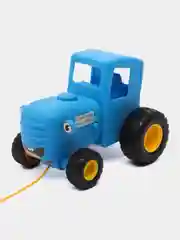 Голубой музыкальная игрушка-каталка трактор