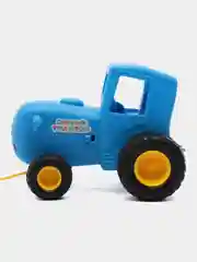 Голубой музыкальная игрушка-каталка трактор