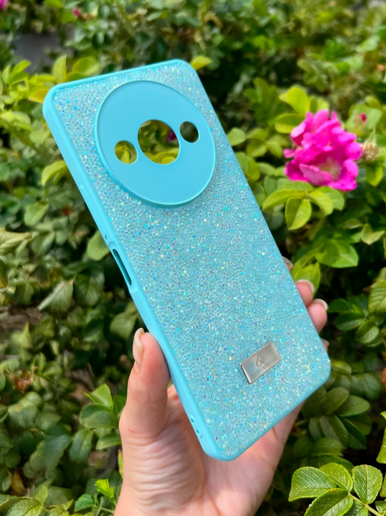 Бирюзовый силиконовый чехол the bling world для Xiaomi Redmi A3 и A3X / Редми А3 и А3Х