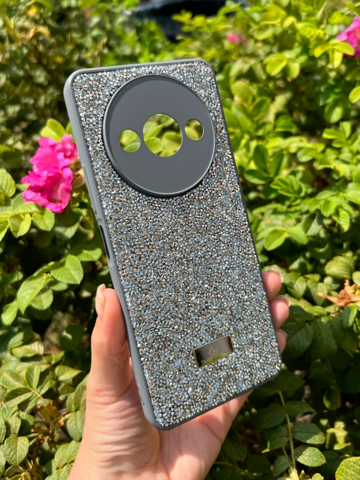 Серебряный силиконовый чехол the bling world для Xiaomi Redmi A3 и A3X / Редми А3 и А3Х