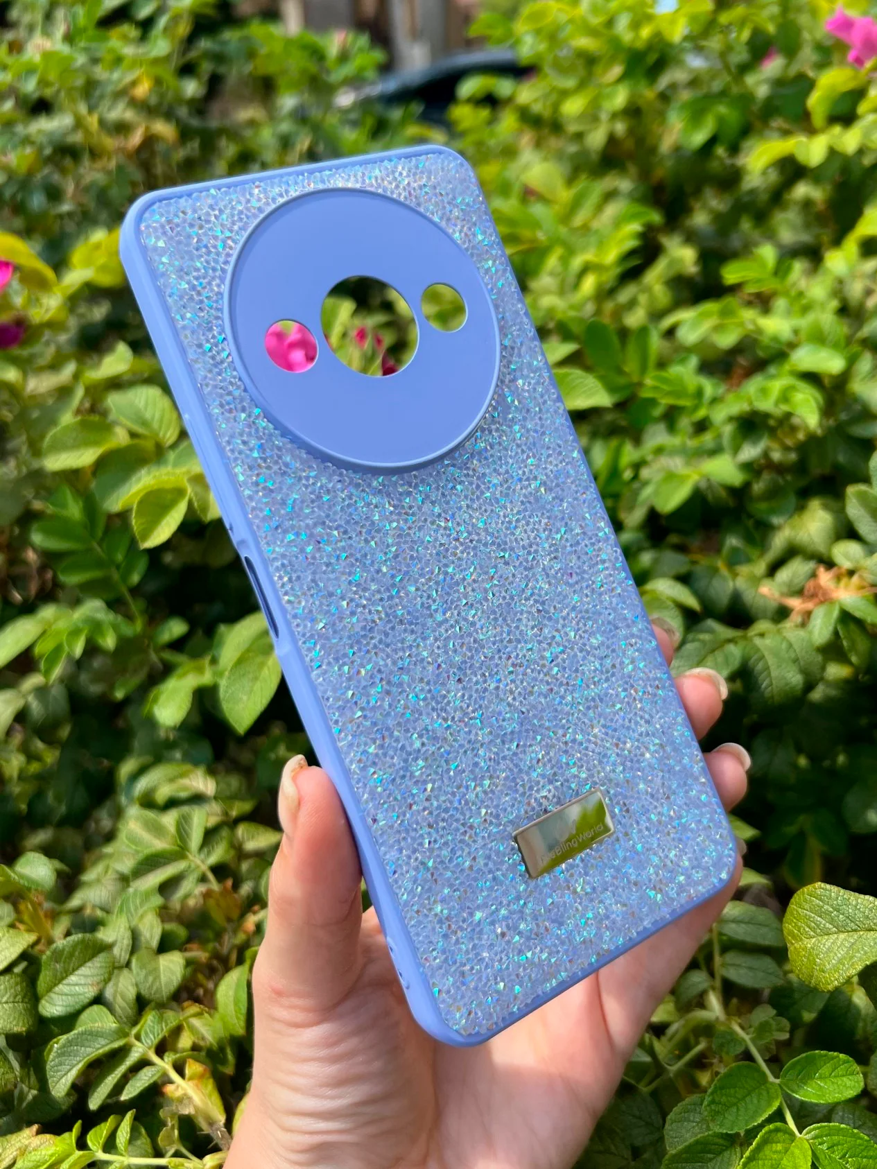 Сиреневый силиконовый чехол the bling world для Xiaomi Redmi A3 и A3X / Редми А3 и А3Х