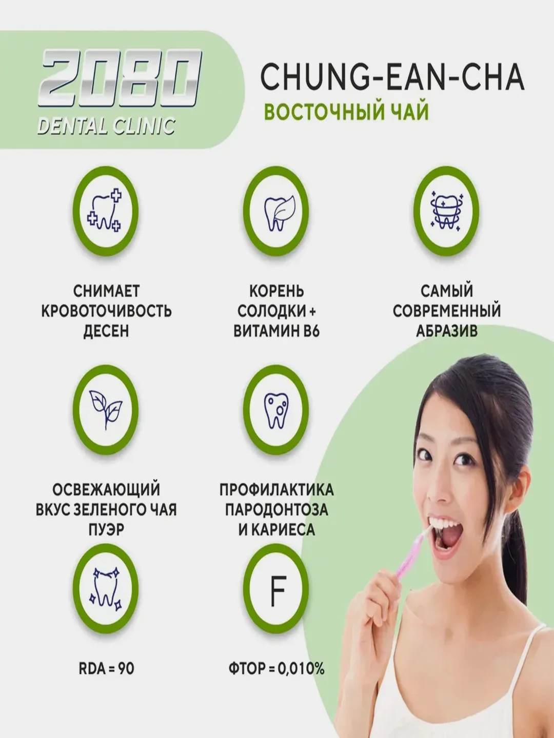 Керасис Зубная паста Dental Clinic 2080 ВОСТОЧНЫЙ ЧАЙ 130г