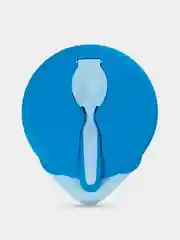 Тарелка BABOO, c крышкой и ложкой, голубая, 6+
