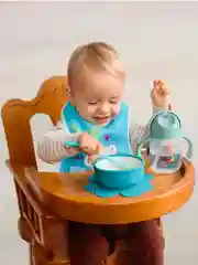 Ложка BABOO, из силикона, голубая, 6+, 3 мл