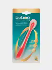 Ложка BABOO, силиконовая, вишневая, 6+, 3 мл