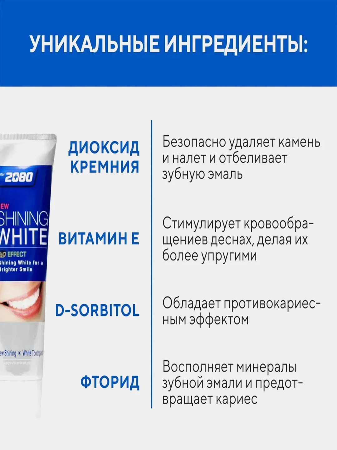 Зубная паста Керасис Dental Clinic 2080 Сияющая белизна, 100 г