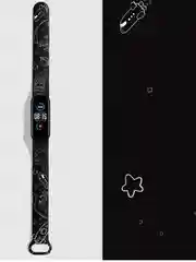 Коричневый силиконовый ремешок с принтом для Xiaomi Mi Band 7 / 3 / 4 / 5 / 6