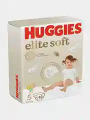 Подгузники Huggies Elite Soft, 5 размер, 12-22 кг, 42 штуки