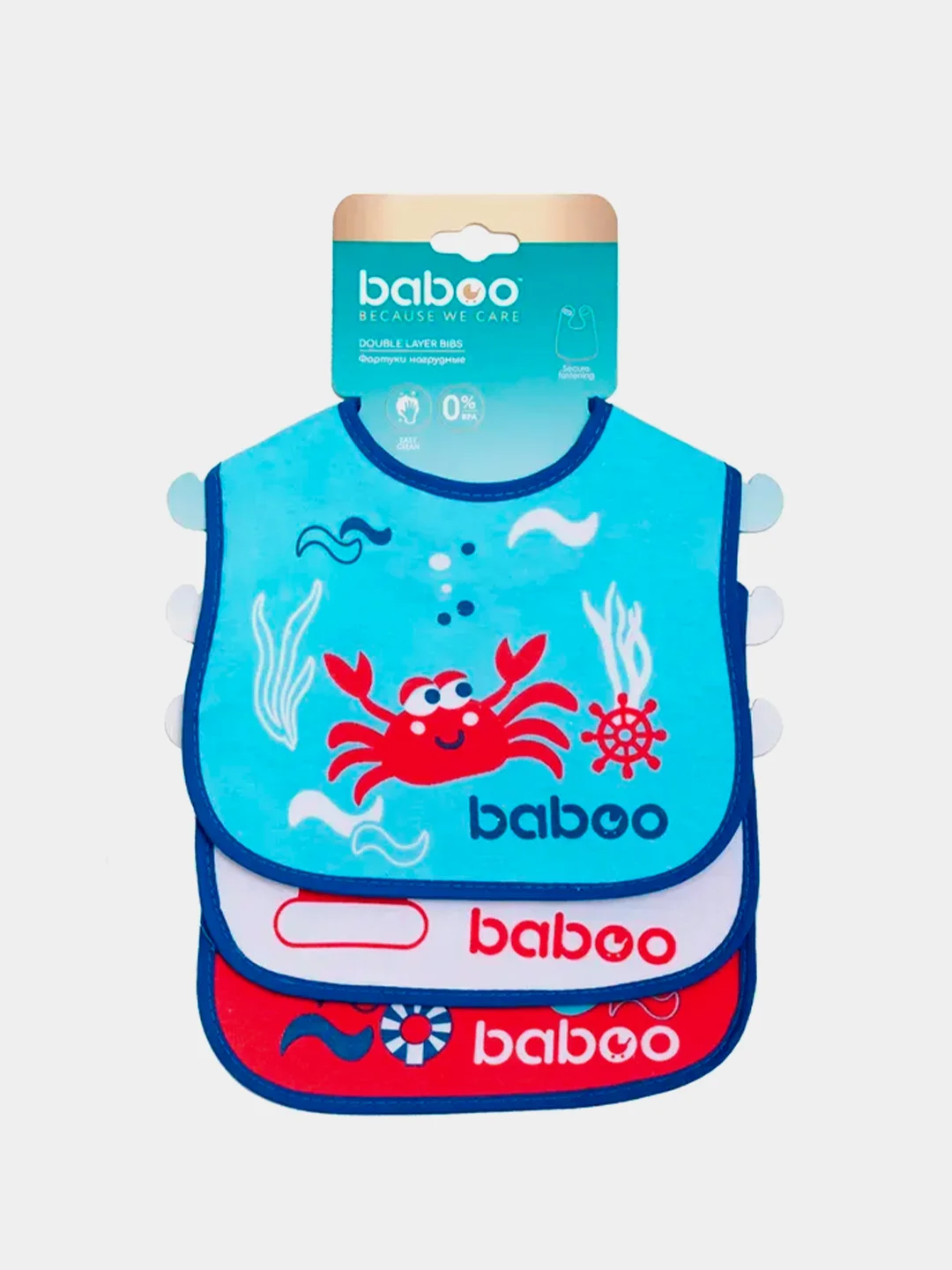 Фартук BABOO Marine, нагрудный, 3 штуки