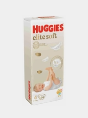 Подгузники Huggies Elite Soft, 8-14 кг, 4 размер, 54 штуки