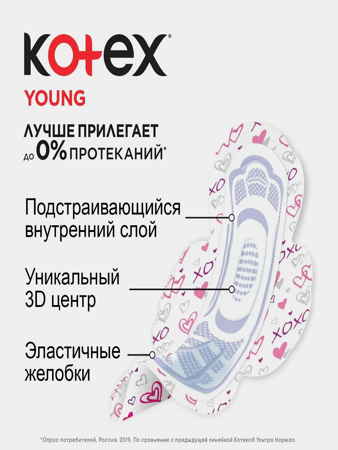 Гигиенические прокладки Kotex Young для девочек, 10шт.