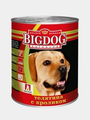 Влажный корм для собак BIG DOG Телятина с кроликом, 850г