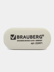 Ластик BRAUBERG Oval, 55х23х10 мм, белый, овальный