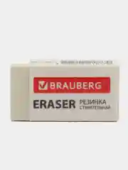 Ластик BRAUBERG Original, 38х20х10 мм, белый, прямоугольный, картонный держатель