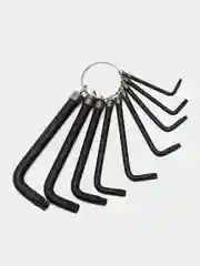 Набор ключей звездочка TORX, KRANZ T10-T50, 9 шт., оксидированные, на кольце