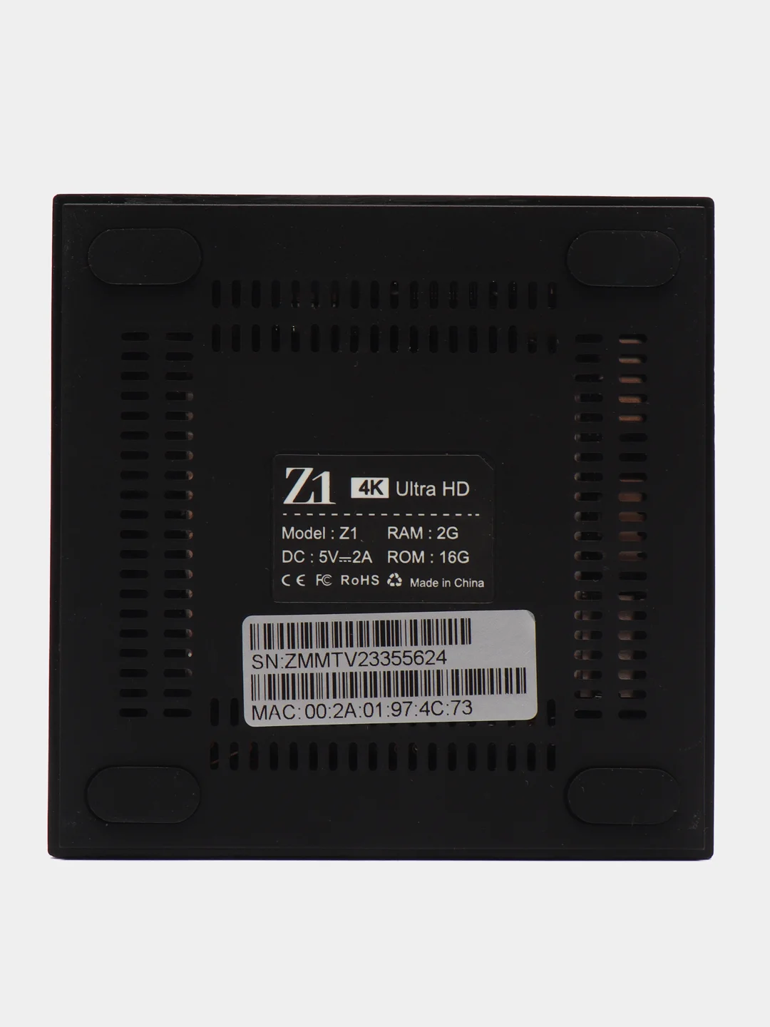 Медиаплеер Z1 Android, 2 ГБ/16 ГБ, Wi-Fi, Bluetooth, черный