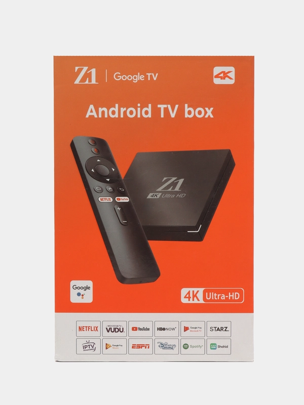 Медиаплеер Z1 Android, 2 ГБ/16 ГБ, Wi-Fi, Bluetooth, черный