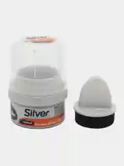 Черный крем-краска для обуви с губкой, Silver, черная и бесцветная
