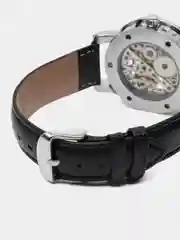 Серебряный часы механические, наручные, мужские, Winner 001, скелетоны, водостойкие
