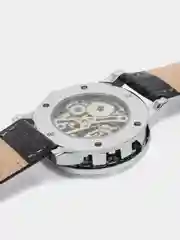 Серебряный часы механические, наручные, мужские, Winner 001, скелетоны, водостойкие