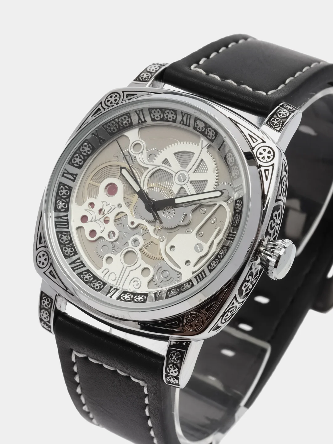 Черный часы наручные мужские PRECIOUS DUKE 8058, водостойкие
