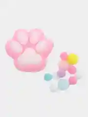 Розовый сквиш антистресс кошачья лапка
