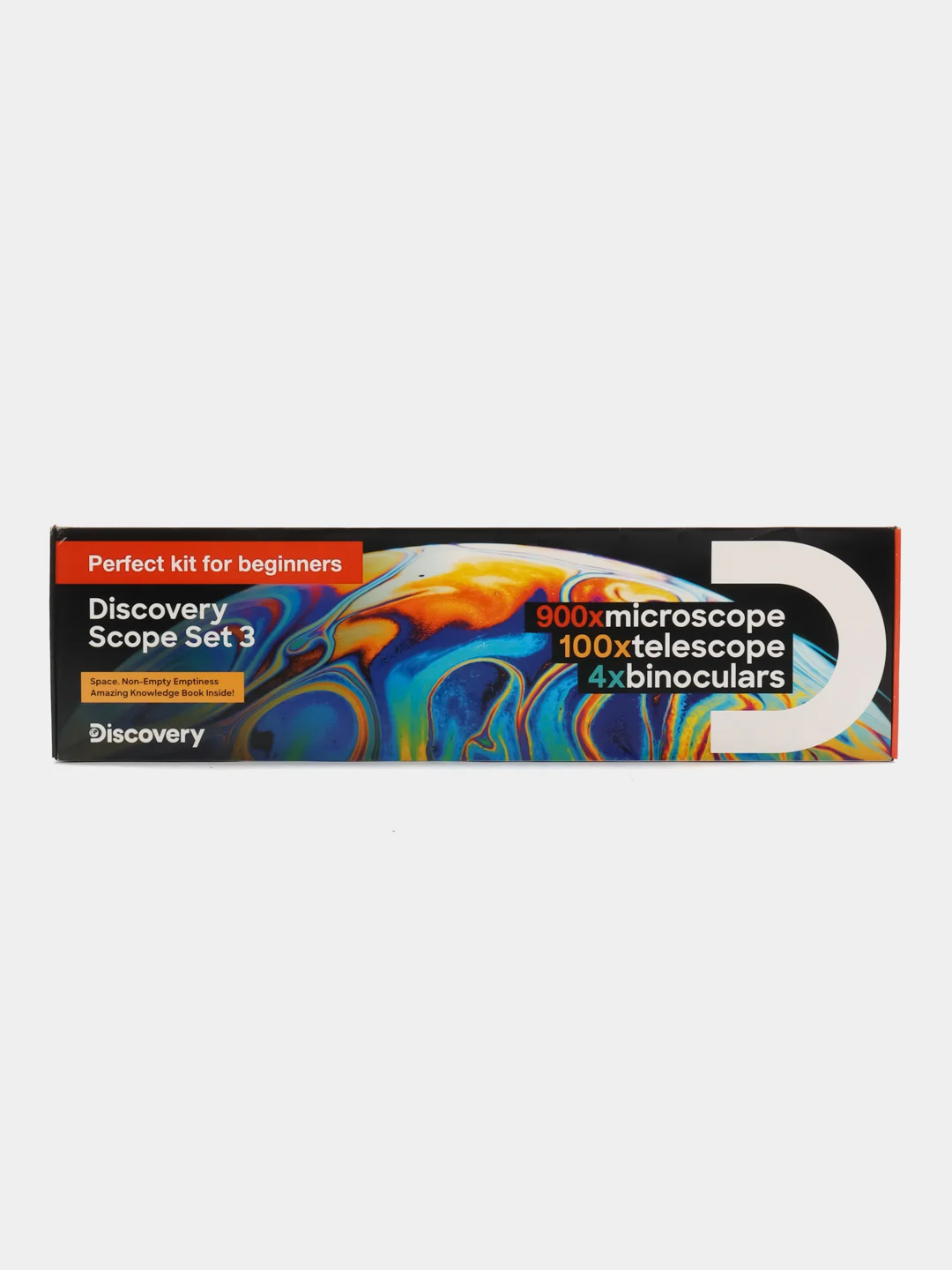 Телескоп, микроскоп и бинокль: Набор Levenhuk Discovery Scope 3 с книгой, для детей