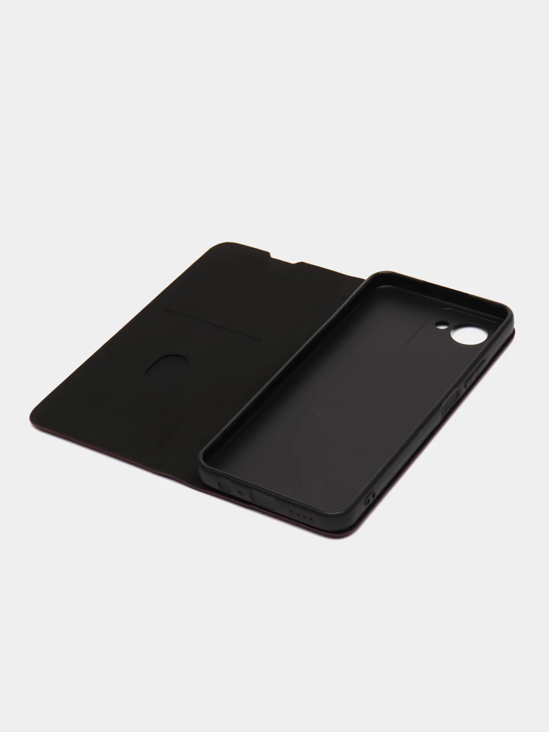 Тёмно-бордовый чехол книжка на Realme C30 / C30S / Narzo 50i prime, Риалми С30 / С30с / Нарзо 50ай Прайм