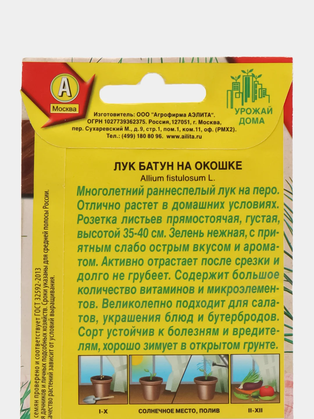 Лук батун На окошке (семена)