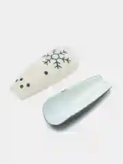 Аметистовый накладные ногти с дизайном 24 штуки с клеем для ногтей, новогодние, Новый Год