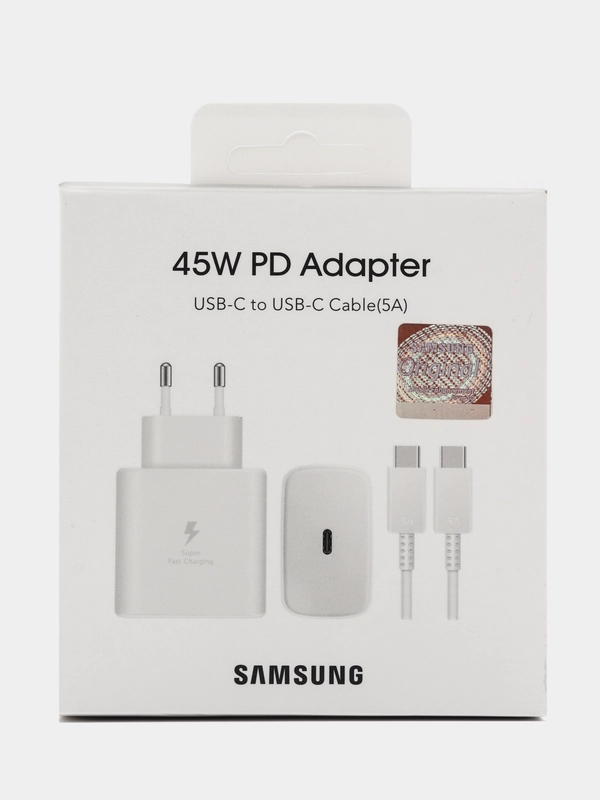 Зарядное устройство для быстрой зарядки комплект 45W, Адаптер USB-C (5A)