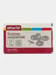 Кнопки Attache, 12мм, металлические 100 шт. карт.уп