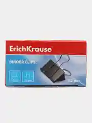 Зажимы для бумаг ErichKrause Classic, 15мм, черный (в коробке 12 шт.)