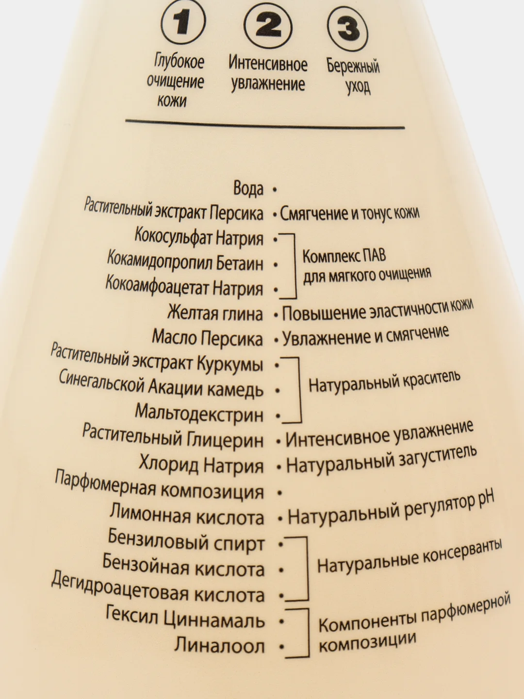 Гель для душа Cafe mimi Super food желтая глина & персик 370мл