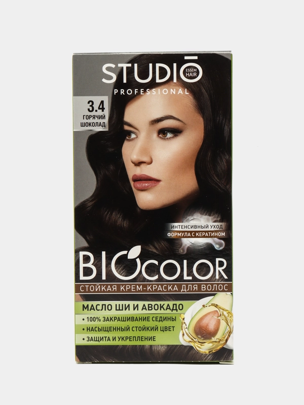 Комплект STUDIO Professional BIOcolor для окрашивания волос 3.4 горячий шоколад