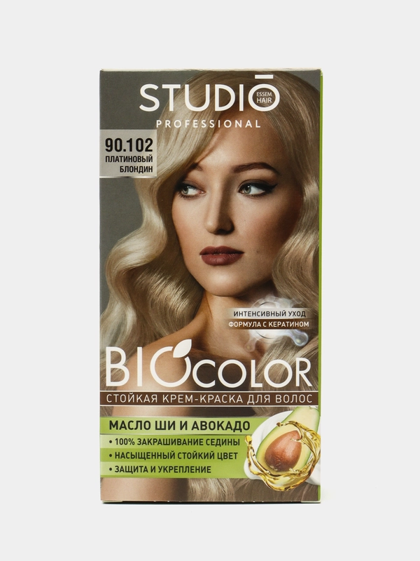 Комплект STUDIO Professional BIOcolor для окрашивания волос 90.102 платиновый блондин