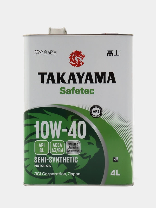 TAKAYAMA SAE API SL/СF 10W-40 Масло моторное, Полусинтетическое, 4 л