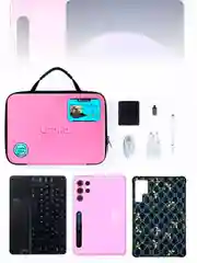 Розовый планшет андроид UMIIO S24, с клавиатурой Tablet PC, 10,1 IPS, 4G LTE/5G, Dual SIM