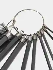 Набор ключей, шестигранники HEX, Kranz 1.5-10 мм, 10 шт., оксидированные, на кольце