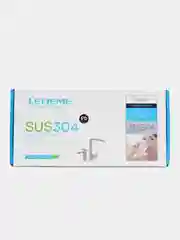Серый смеситель для кухни с гибким силиконовым изливом Ledeme L74199