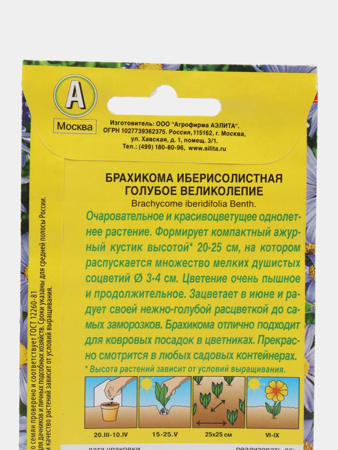 Брахикома Голубое великолепие (семена,цветы)