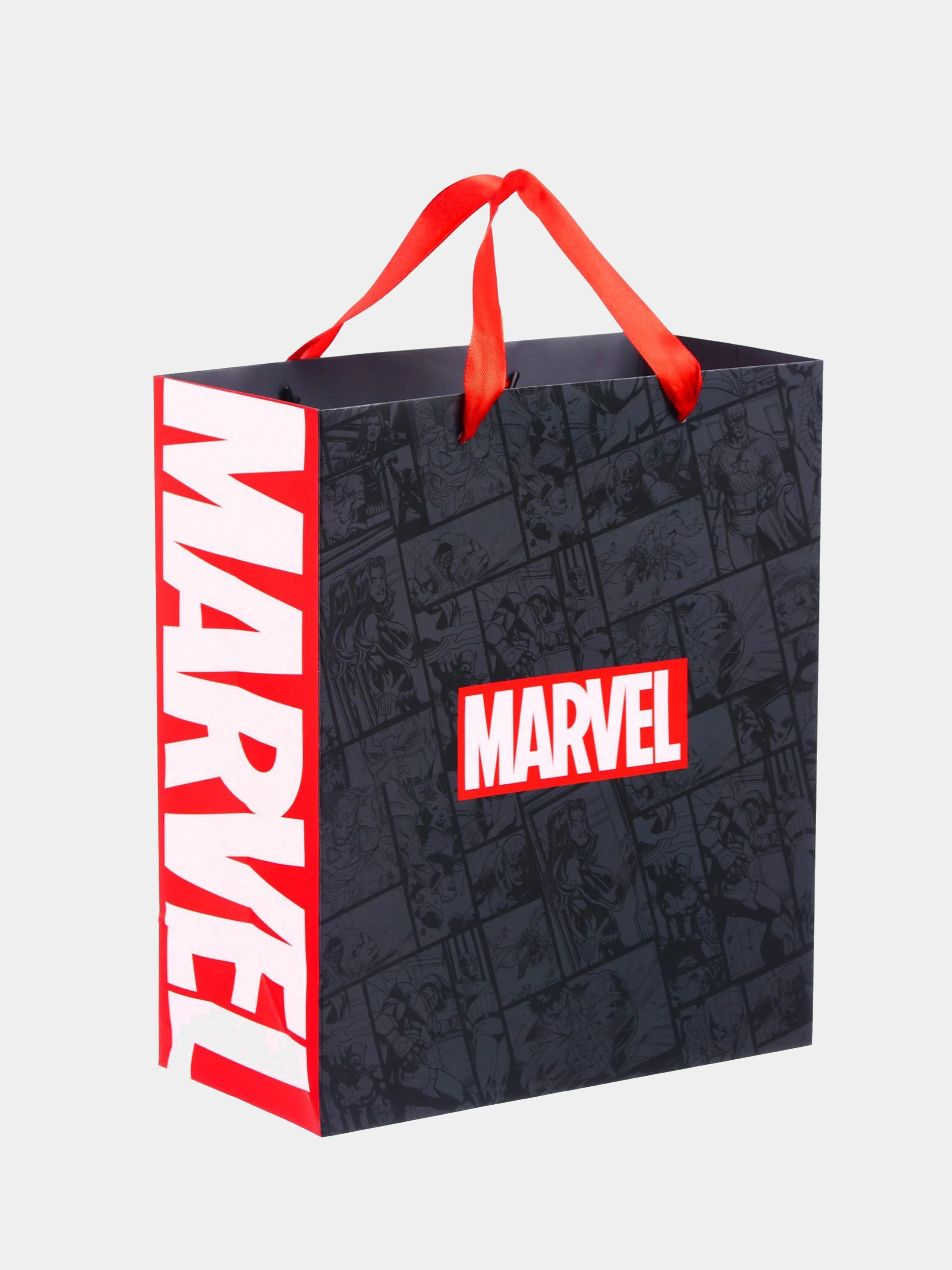 Коричневый пакет подарочный "Marvel"