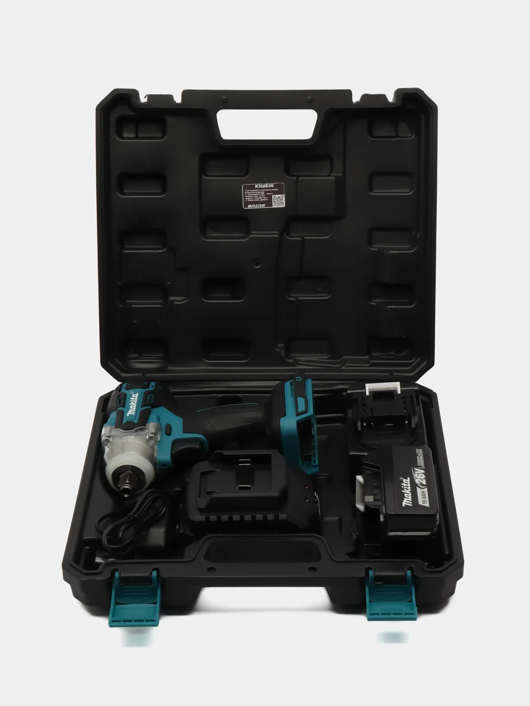 Тёмно-бирюзовый гайковерт бесщеточный аккумуляторный Makita 26V