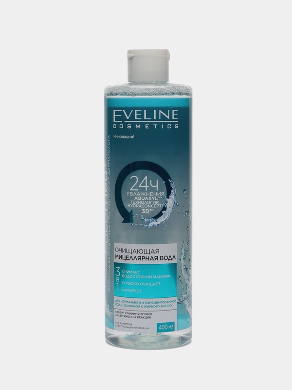 Eveline Cosmetics Facemed+ мицеллярная вода очищающая 3 в 1, 400 мл