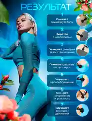 Тёмно-зелёный мышечный массажер для тела Fascial Gun, перкуссионный, фасциальный